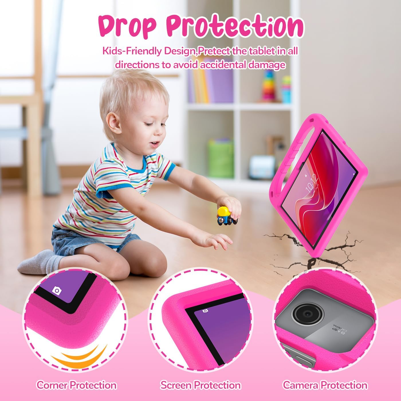 Detalle 2 de RollinCase Lenovo Tab M11 Hülle Magenta 11 Zoll