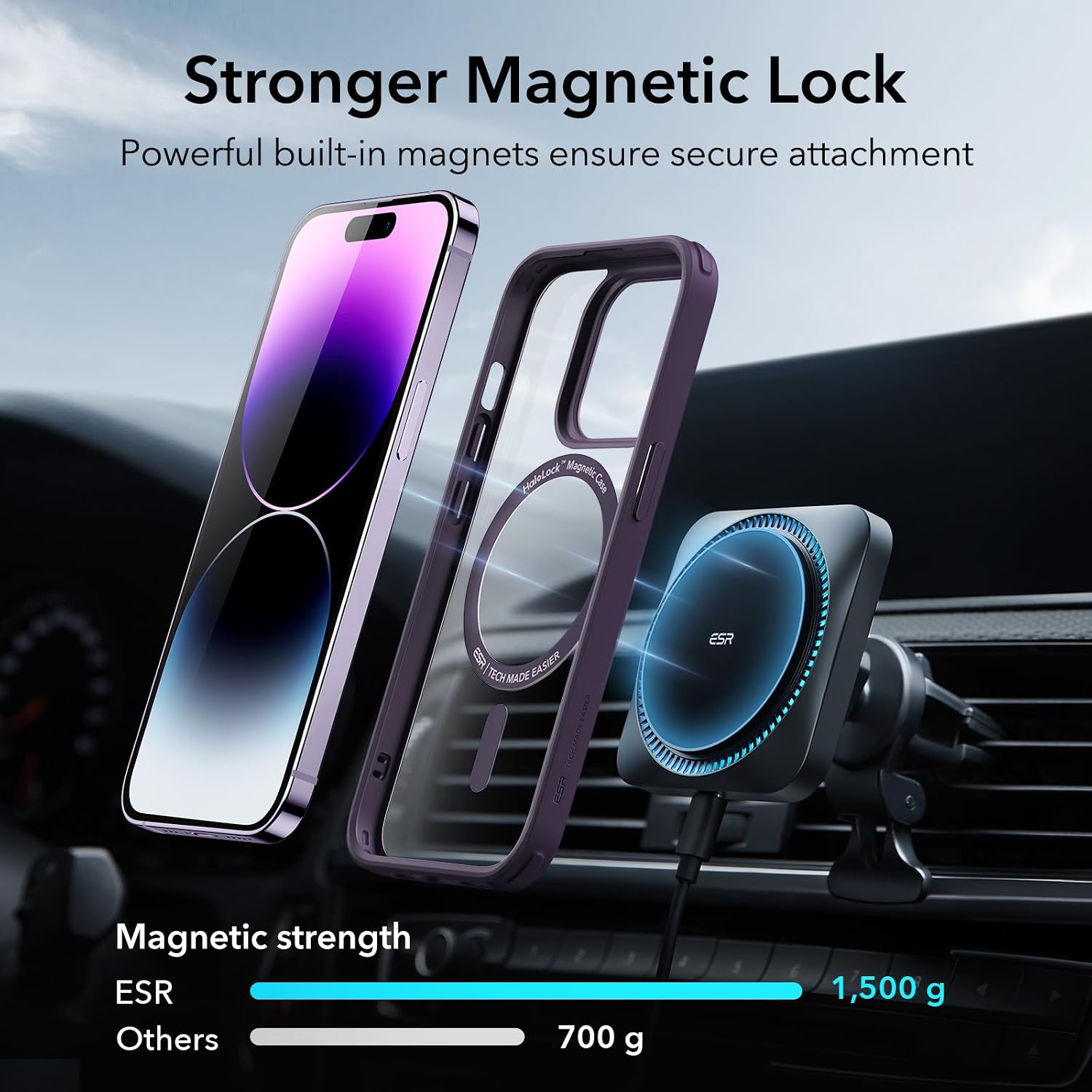 Detalle de ESR iPhone 14 Pro Max Magnetic Clear Case 6.7 inch