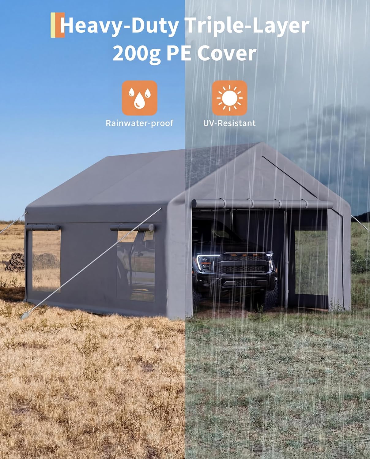 Detalle 2 de GarveeLife Portable Carport 12 x 20 Ft
