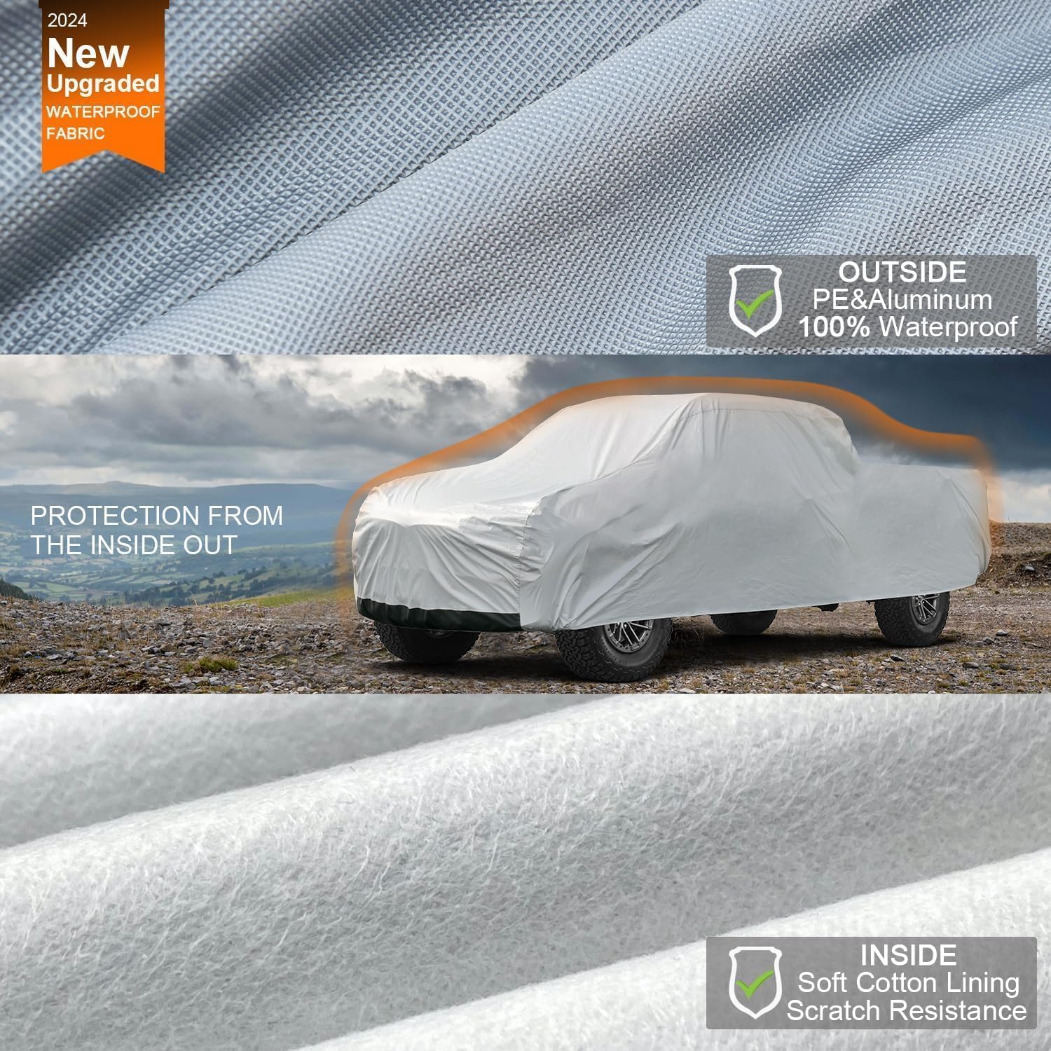 Thumbnail 1 de Kayme 6 Layers Truck Cover Waterproof All Weather – Universal Fit for Most Extended Cab Short Bed (Up to 228 inches)