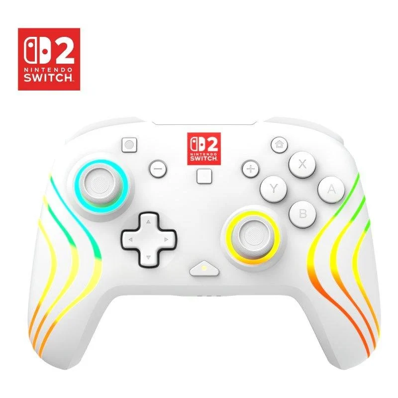 Detalle de Mando Turtle Beach Afterglow Wave Wireless White RGB Bluetooth USB-C Switch 2