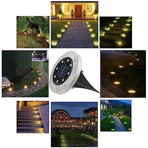 Thumbnail 1 de Joomer Luces Solares de Exterior para Suelo (12 Paquetes) – 8 LEDs, IP65 y Sensor de Luz