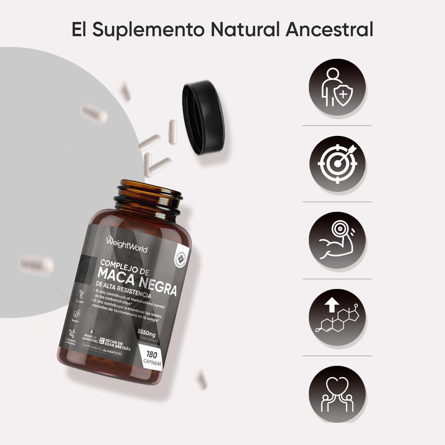 Thumbnail 2 de WeightWorld Maca Negra y Amarilla Complex