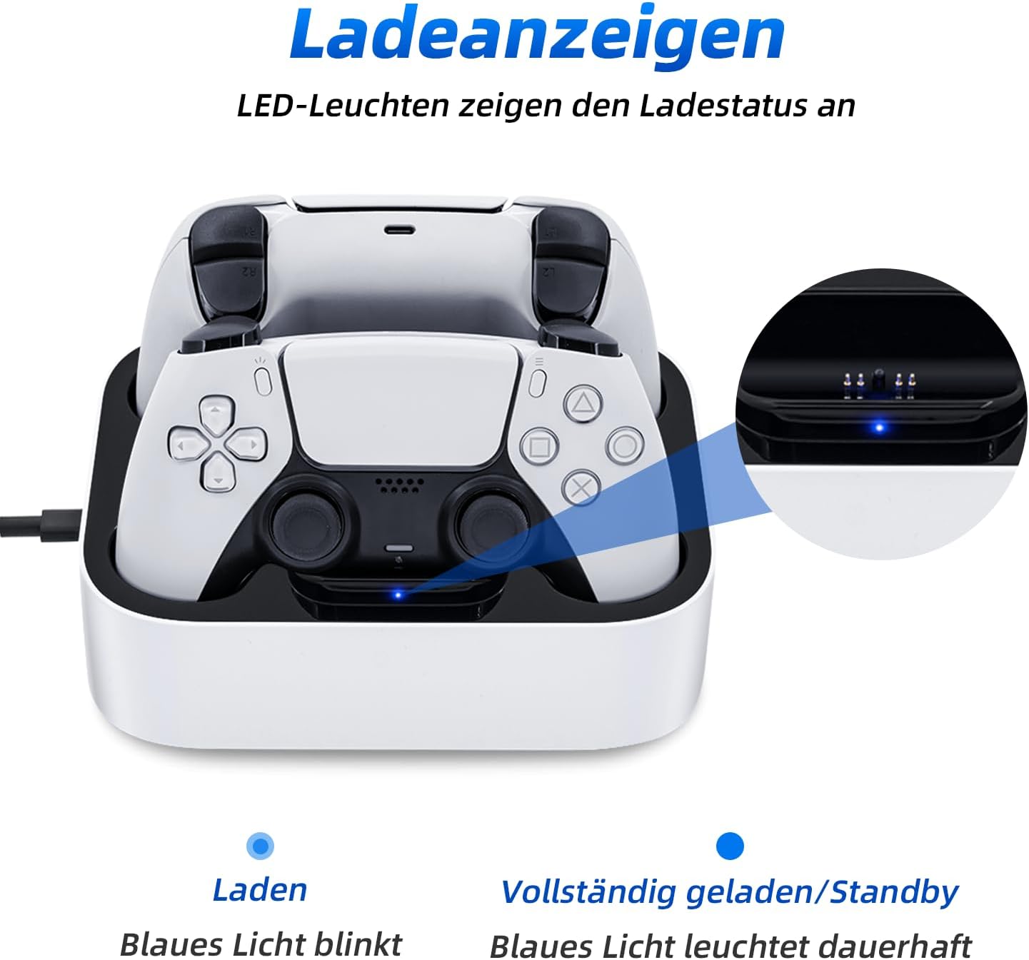 Thumbnail 5 de Tolesum PS5 Controller Ladestation 5V/2,2A
