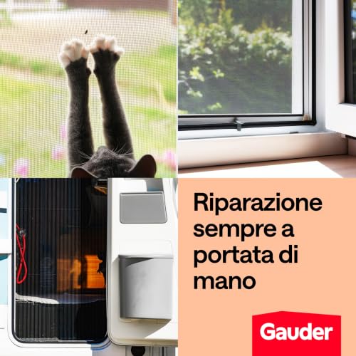 Detalle de GAUDER Nastro Riparazione Zanzariere (1 m x 50 mm - nero)