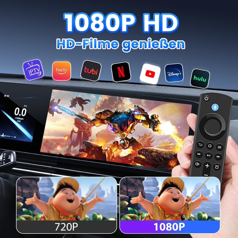 Thumbnail 2 de Carlinkit Fire DriveLink HDMI Adapter für Fire TV Stick – kabelgebundenes CarPlay via HDMI, Plug & Play