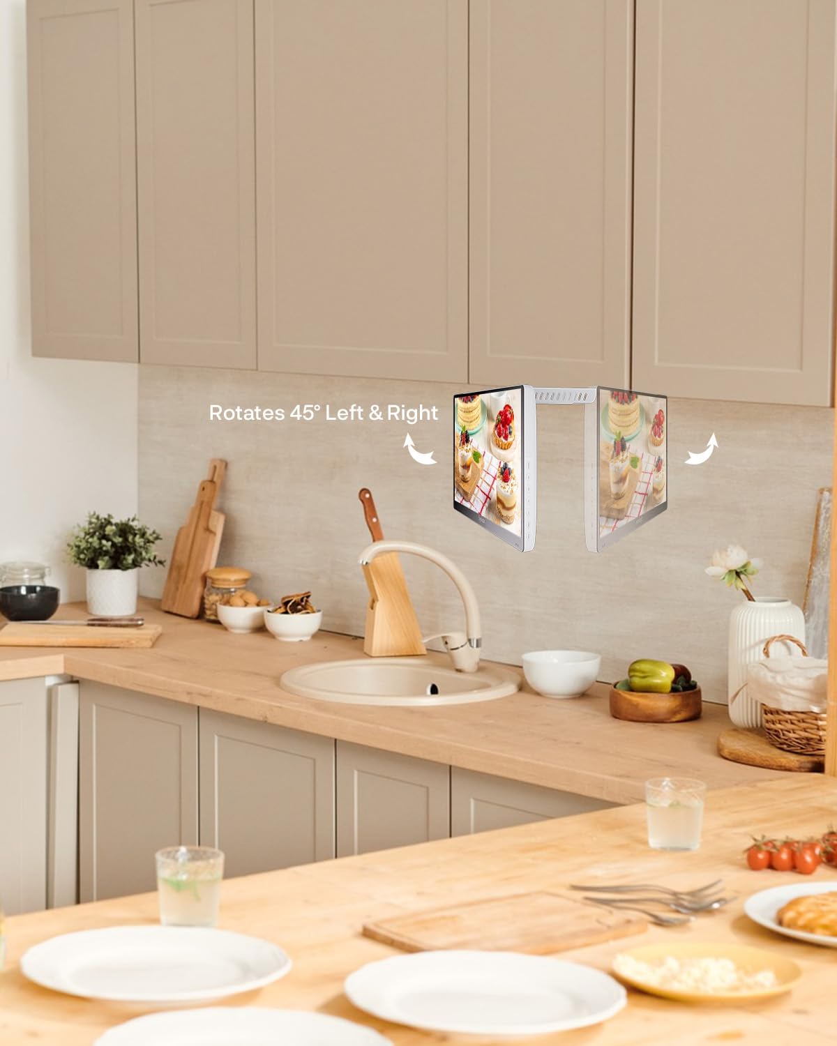 Thumbnail 5 de SYLVOX 15.6" Under Cabinet Kitchen TV — Non-Smart, 1080p with 90° Rotation and 12V for RVs