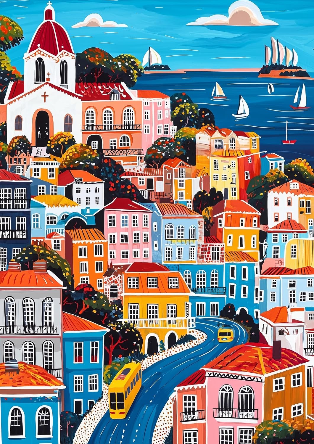 Detalle de Lisbon Cityscape 500-Piece Puzzle