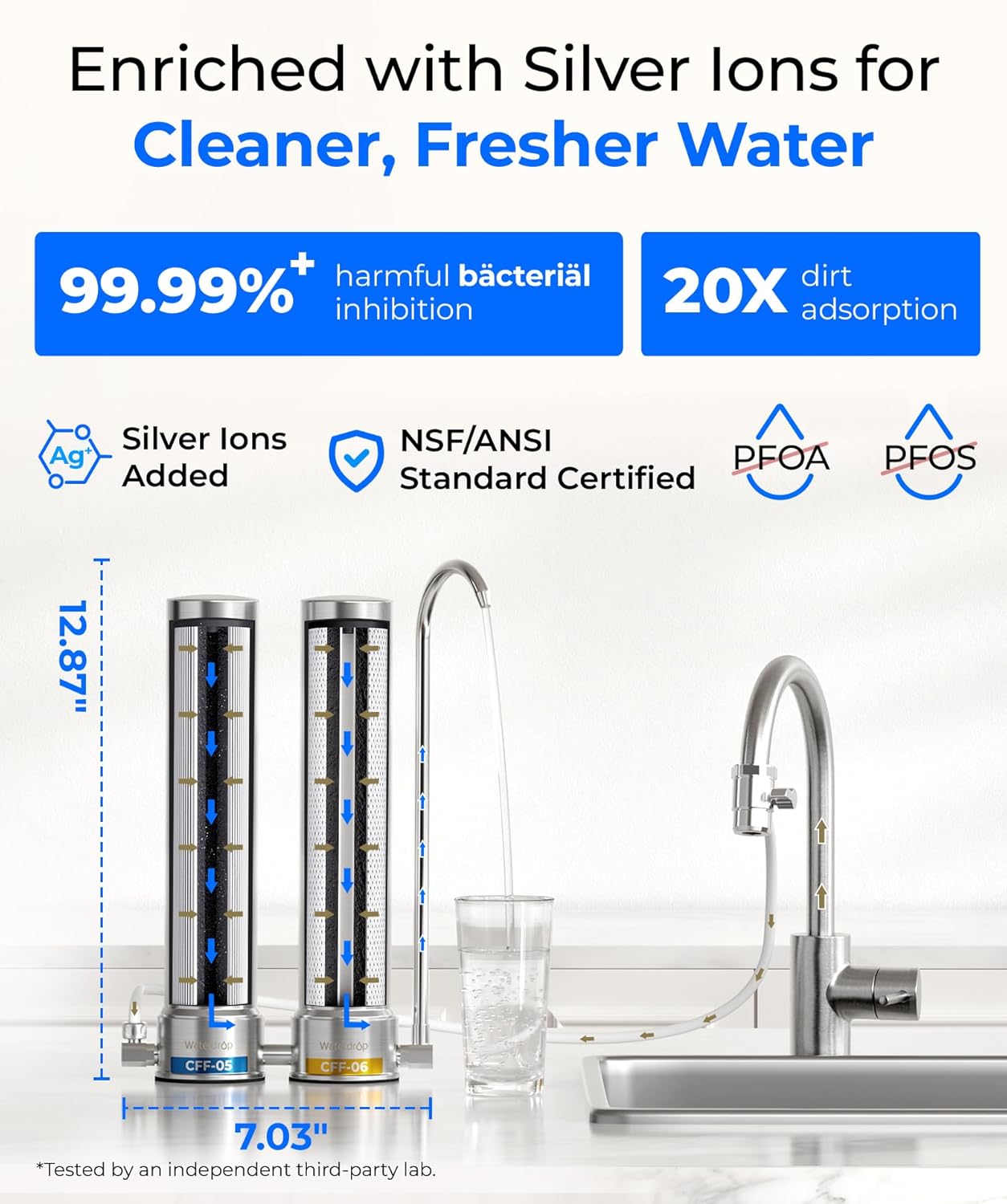 Thumbnail 3 de Waterdrop WD-CTF-09 (2 filtres) – système de filtration d’eau de comptoir à ions d’argent