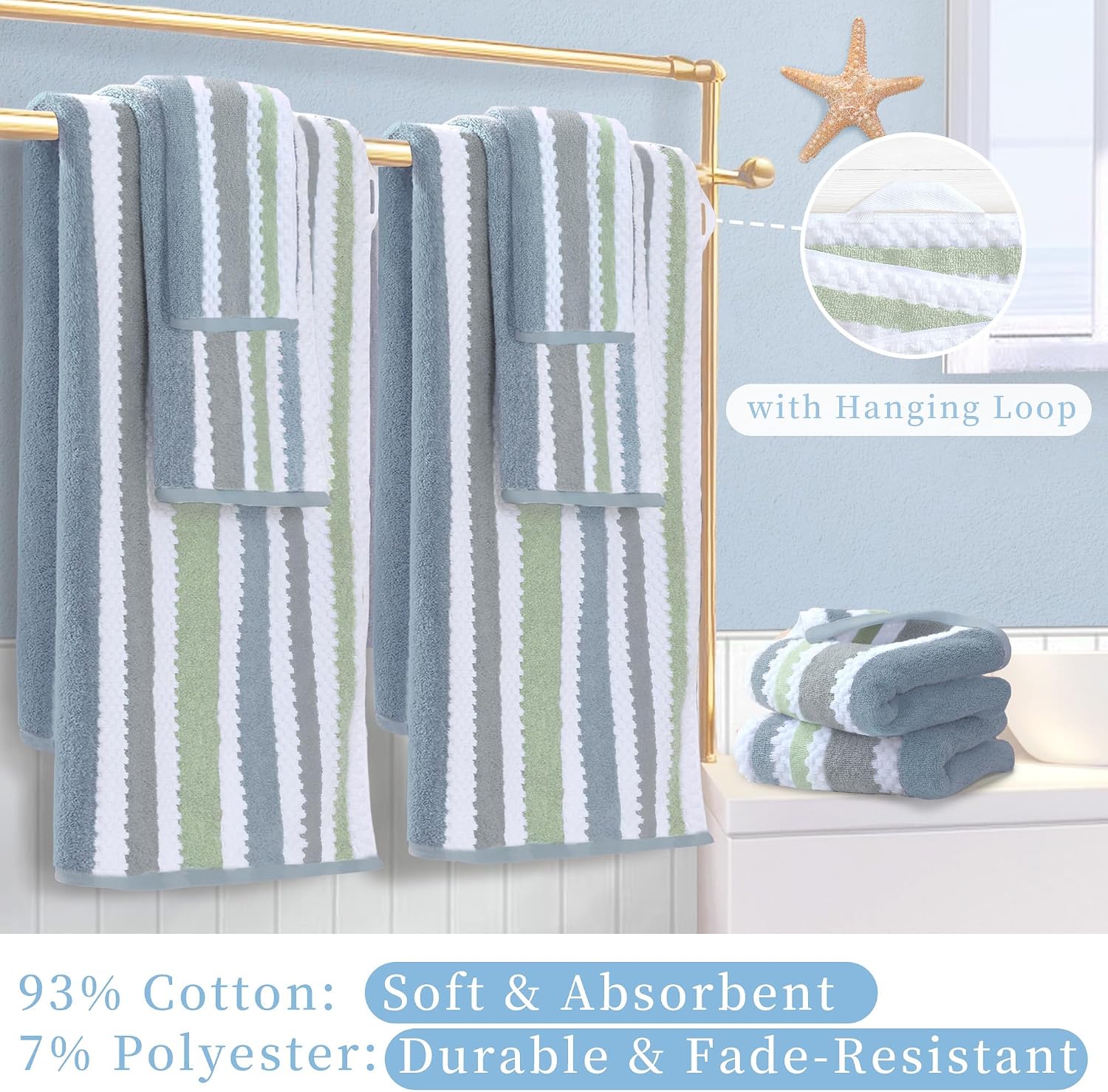 Detalle 2 de Waffle washcloths 6 pack, 13x13 in cotton