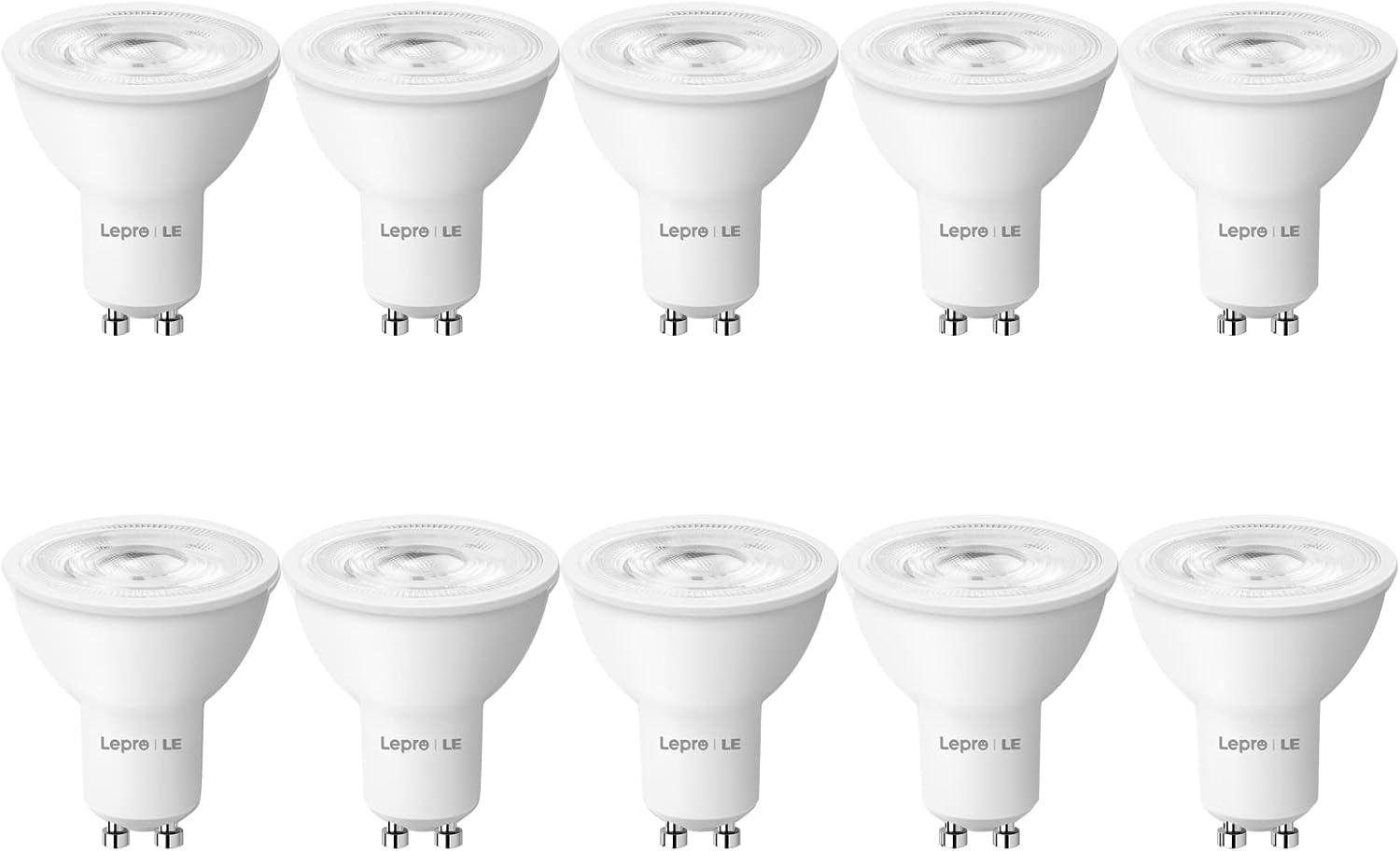 Detalle de Lepro Bombilla LED GU10 4W, pack de 10