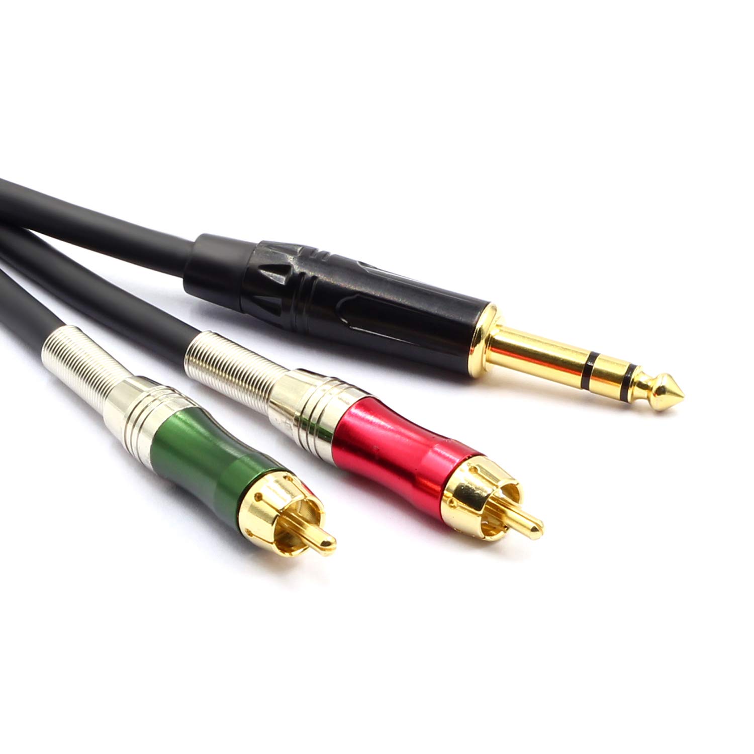 Thumbnail 1 de SiYear Gold-Plated 6.35mm TRS to Dual RCA Y Splitter Cable (0.5M)