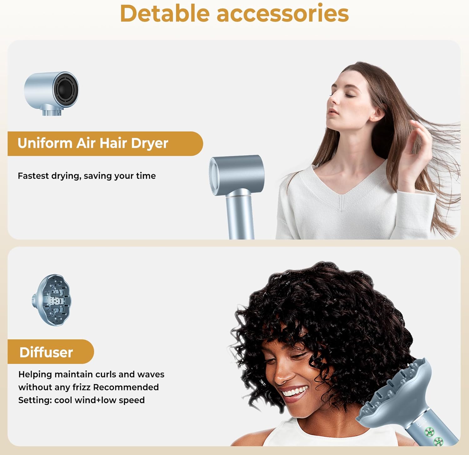 Detalle 1 de OKWRAP Hair Styler 7in1 Airstyler mit Glättbürste