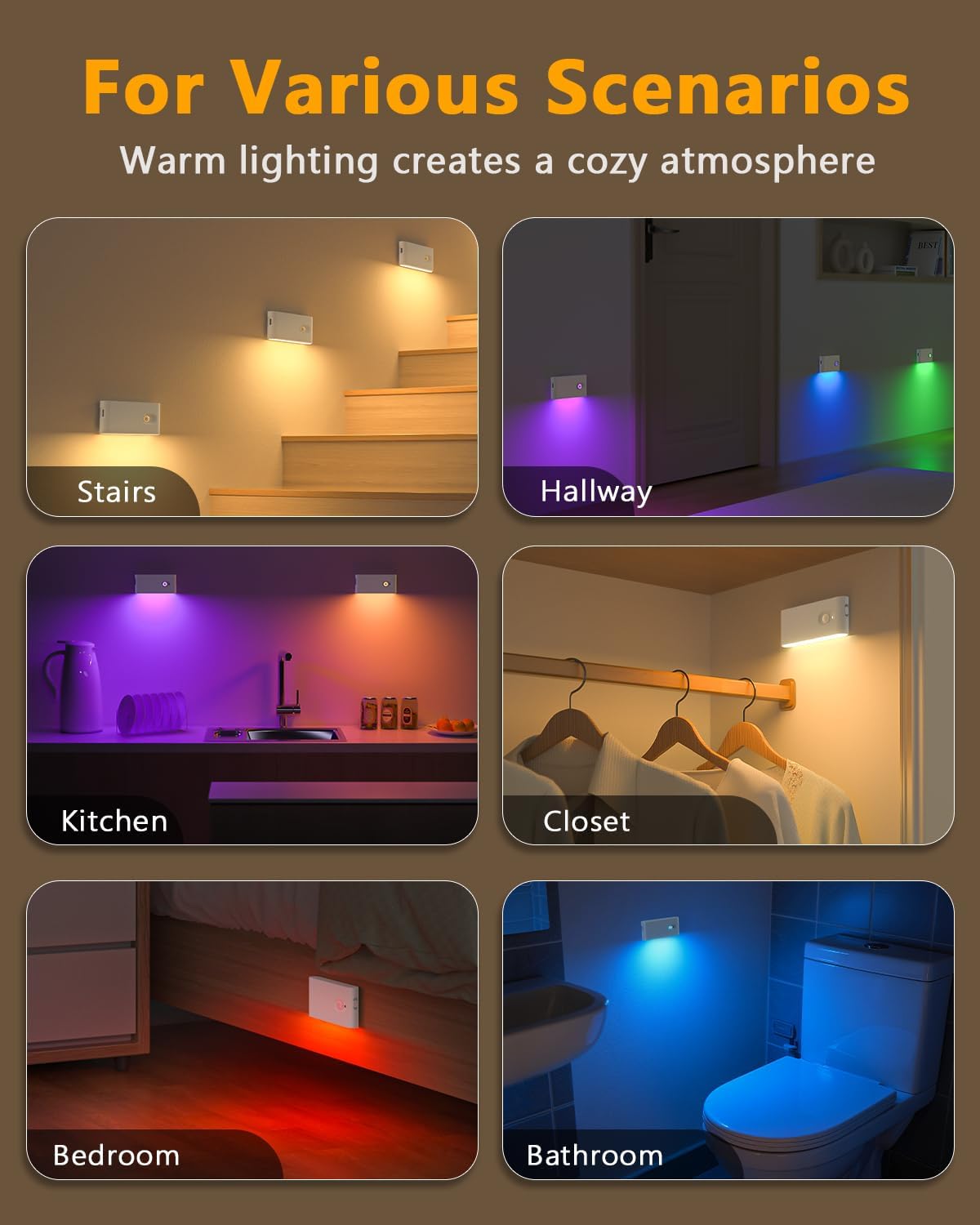 Thumbnail 1 de WILLED Nachtlicht Bewegungsmelder RGB & Warmweiß