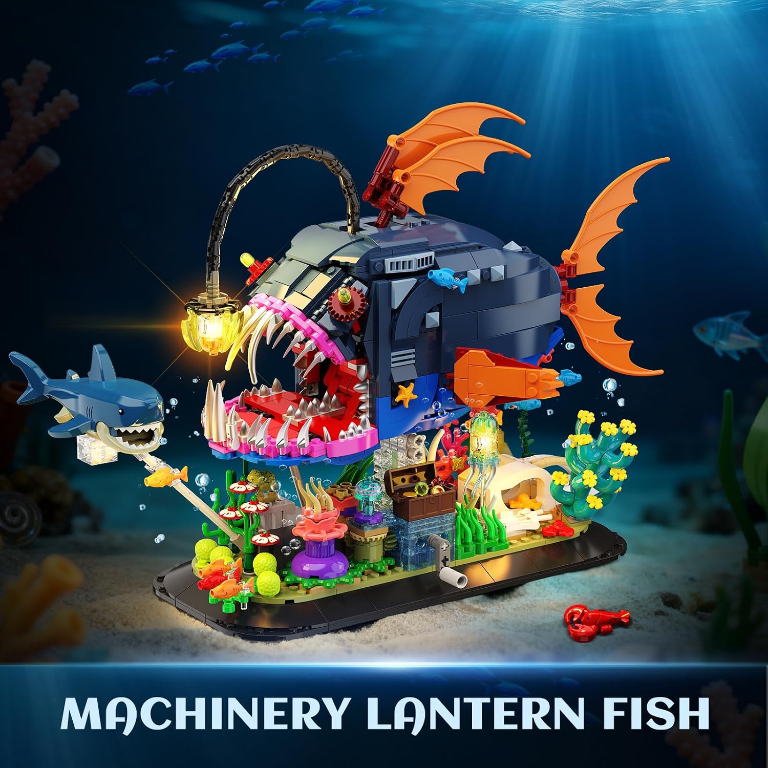 Thumbnail 1 de INSOON Laternenfisch Bauspielzeug mit Licht 1139 Teile
