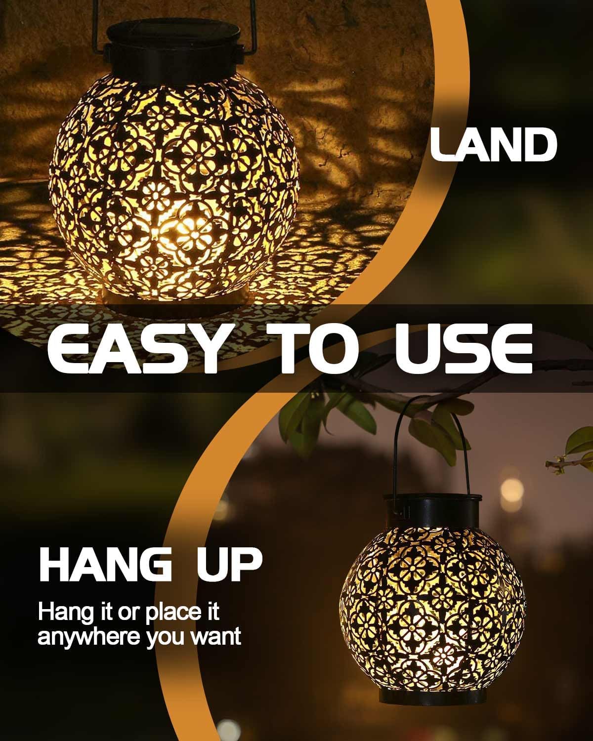 Thumbnail 3 de Solar Lantern Outdoor 2PACK