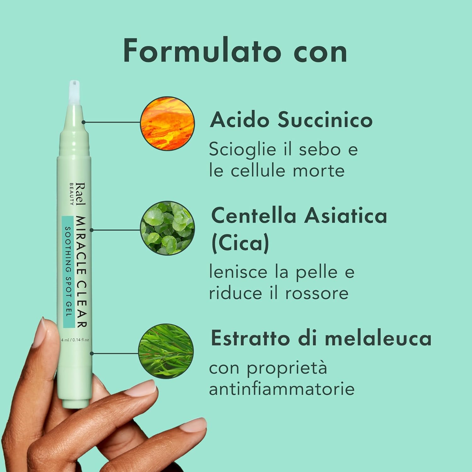 Detalle de Rael Miracle Clear Spot Gel Pen - Trattamento viso anti brufoli (4 ml)
