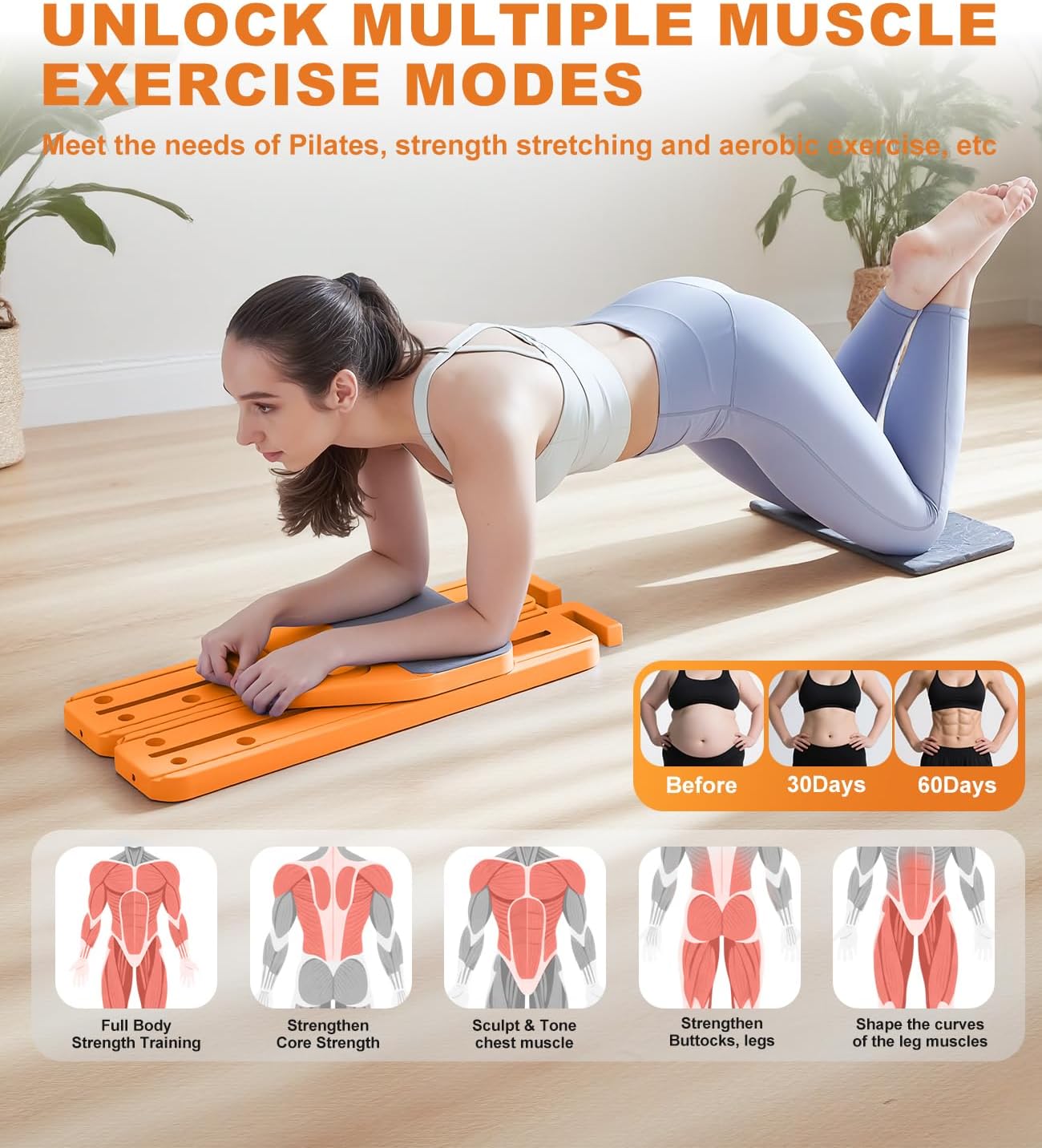 Detalle 2 de PENGYOUNG Pilates Board 12-in-1 Reformer Set 🧘