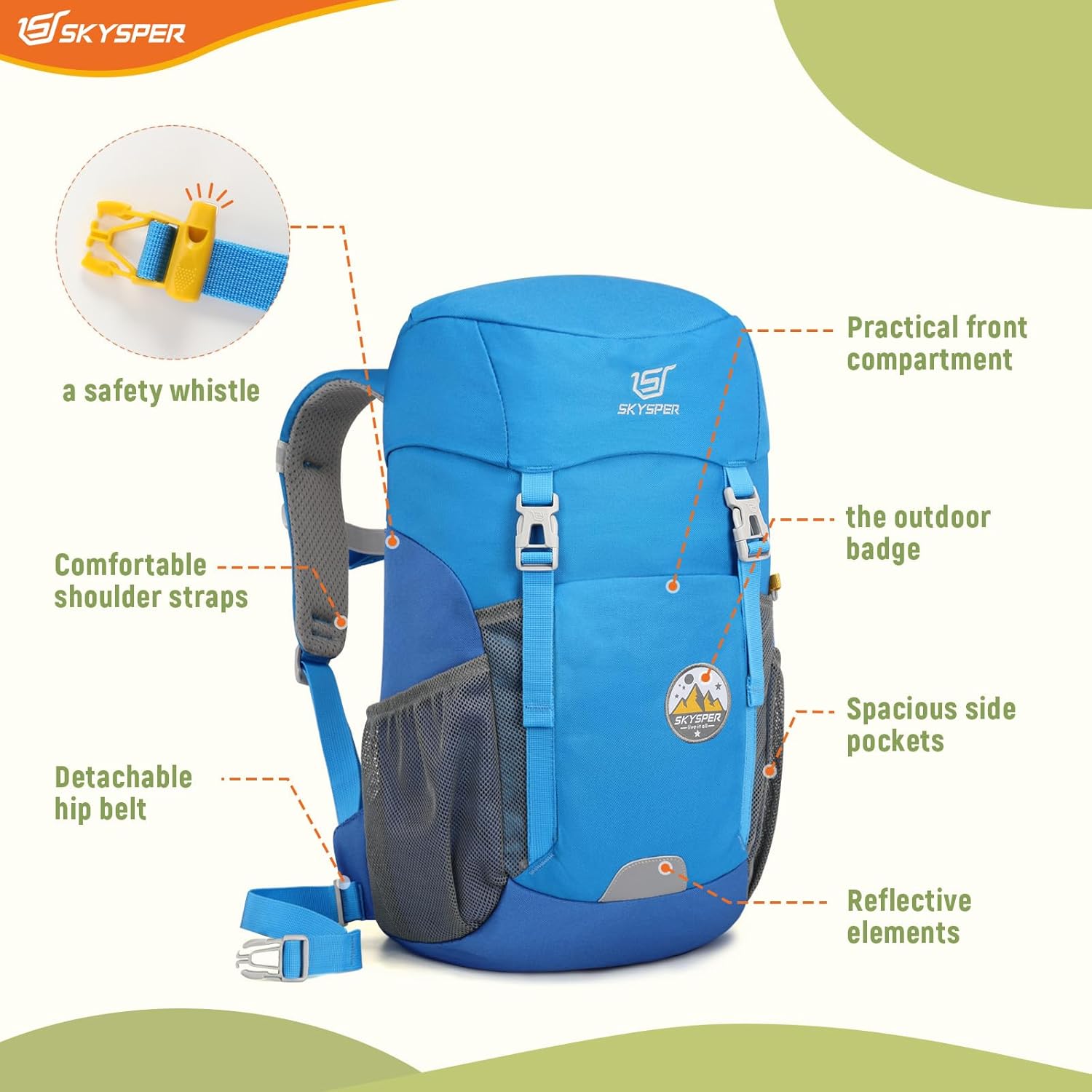 Thumbnail 4 de SKYSPER Wanderrucksack Kinder 15L