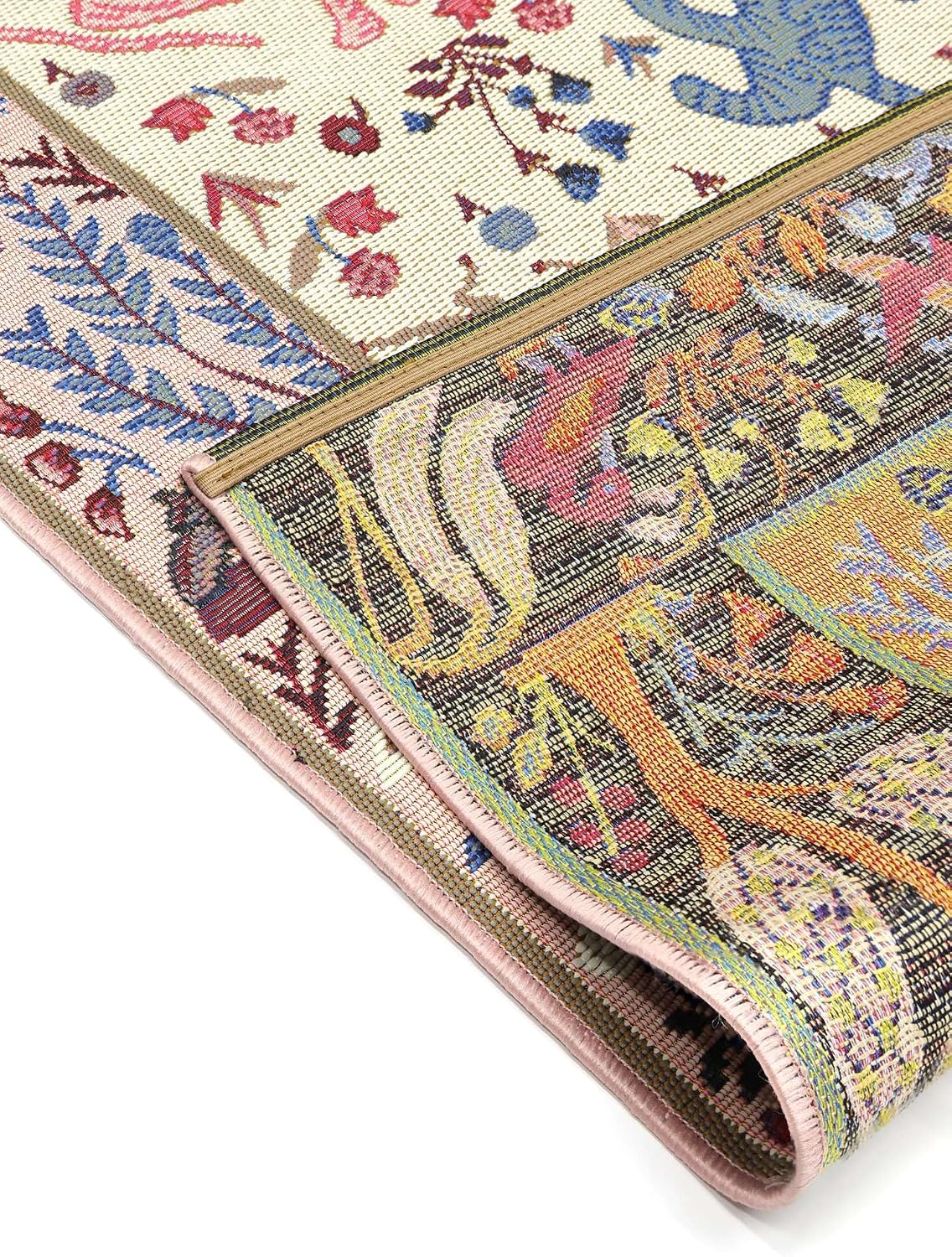Detalle 2 de RugVista Tigras Runner Rug, 80 x 250 cm, Pink/Pastel Multicolour, Low Pile
