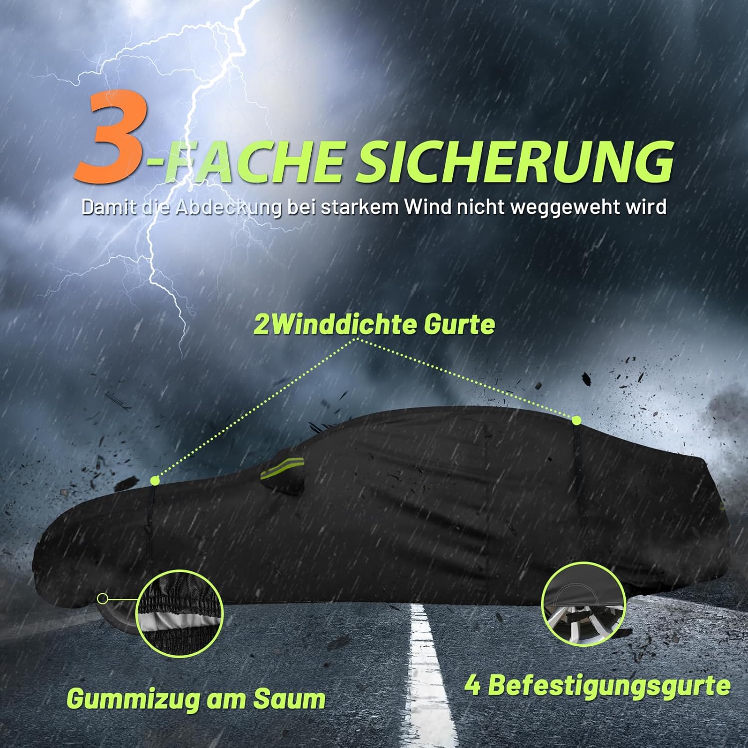 Thumbnail 2 de Favoto Autoabdeckung Vollgarage Winter 450–495 cm