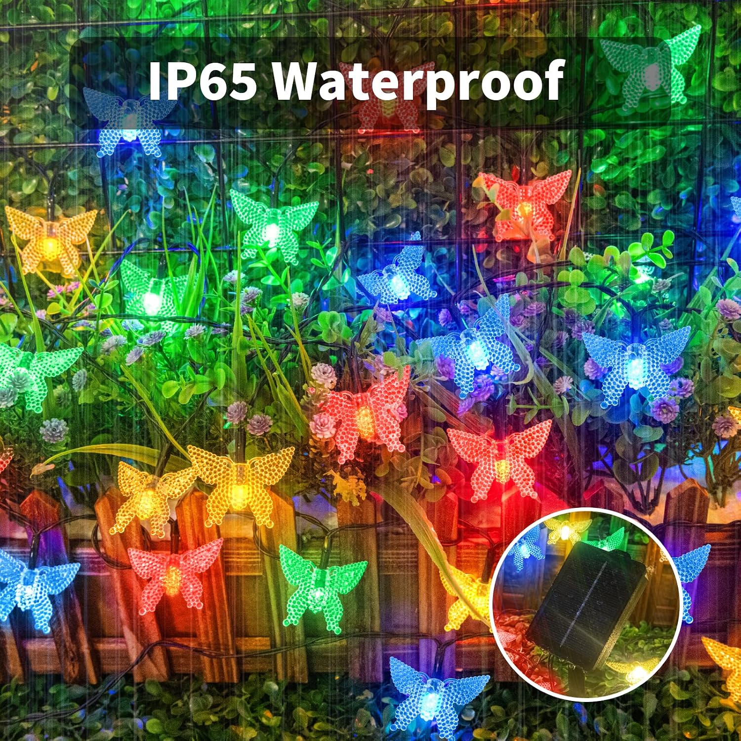 Detalle de Isisyu Solar Lichterkette Schmetterling 20 LED