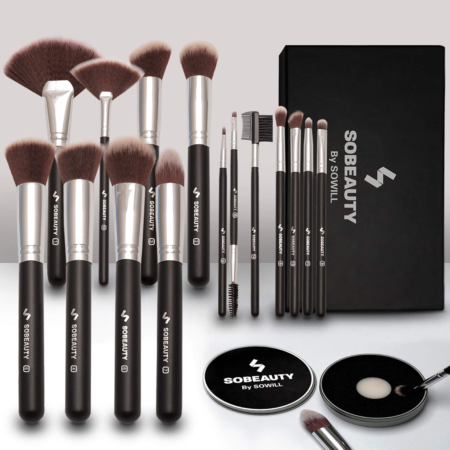 Thumbnail 6 de SOBEAUTY set 15 pennelli trucco vegani 🎨