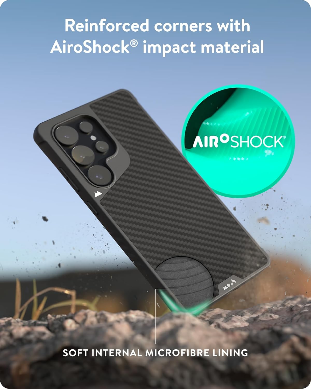 Thumbnail 2 de Mous Limitless 6.0 Carbon Fibre Case for Samsung Galaxy S25 Ultra (MagSafe compatible)