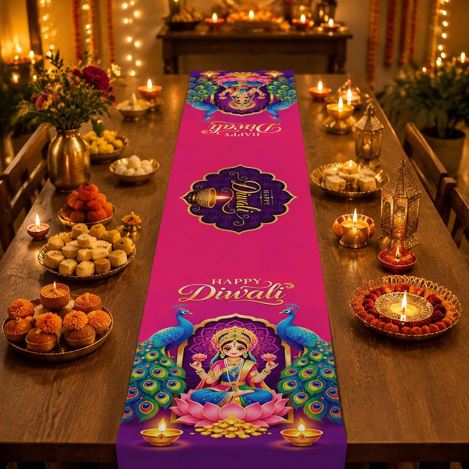 Detalle 1 de Diwali Table Runner, Polyester