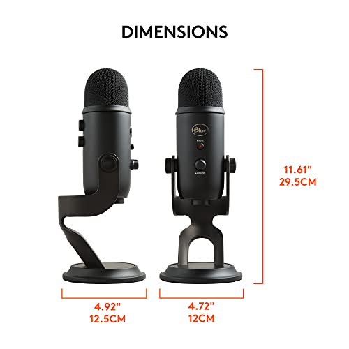 Thumbnail 11 de Logitech Creators Blue Yeti USB Microphone for PC & Mac (Blackout) with Blue VO!CE, 4 Pickup Patterns
