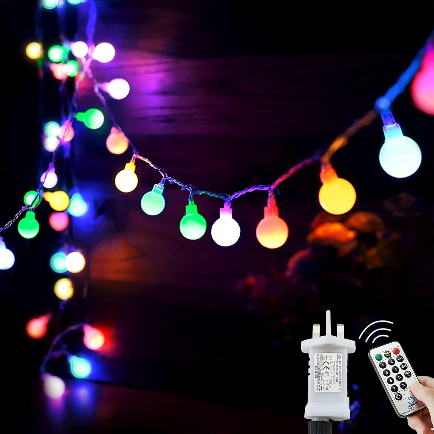 Detalle de 120LED Fairy Lights Plug in 12M Globe String Lights ๐