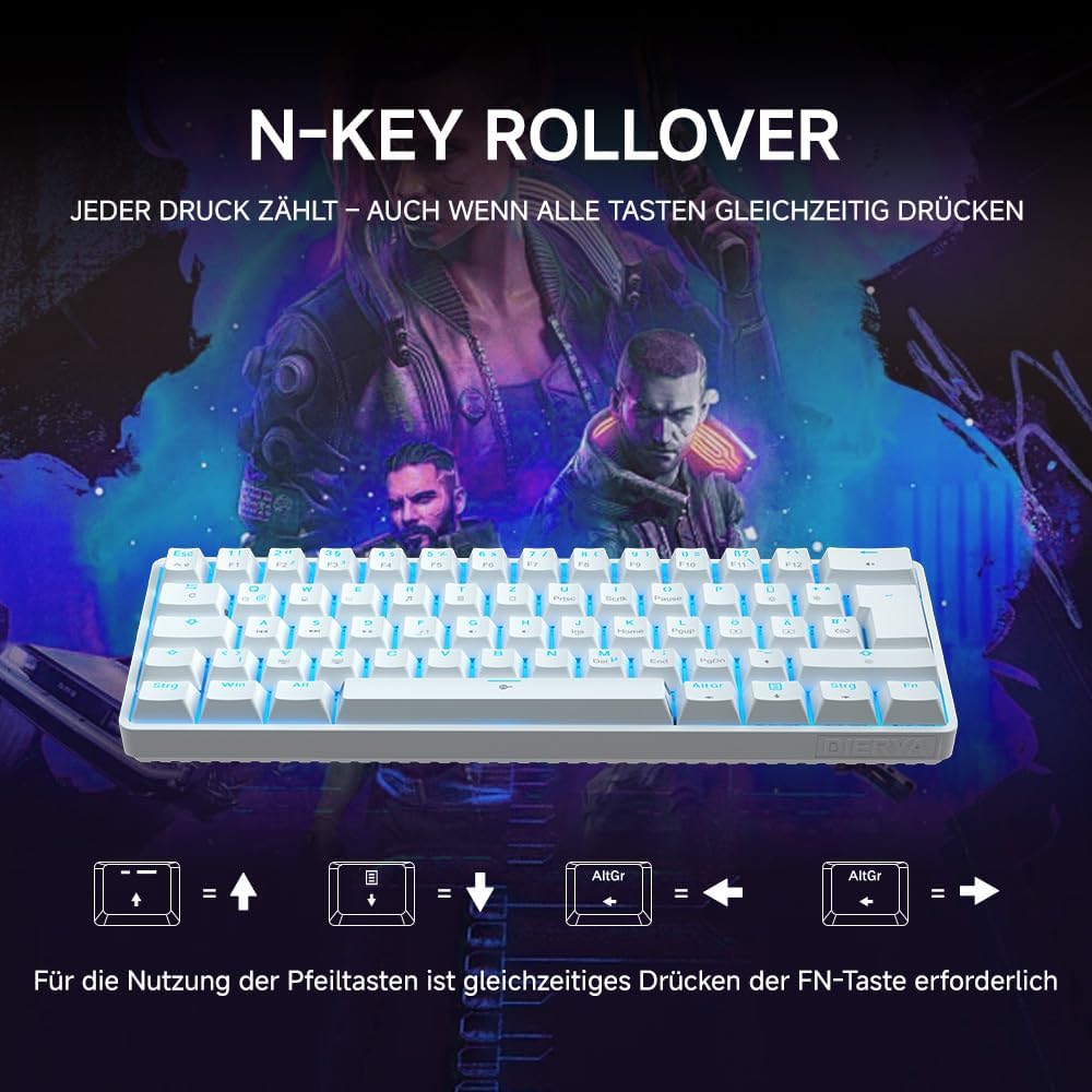 Thumbnail 5 de Dierya DK61SE-D Gaming Tastatur 60% mechanisch