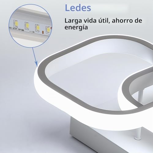 Thumbnail 7 de Osairous Plafón LED para Techo 22W 2550LM – Luz fría 6500K, diseño cuadrado moderno para dormitorio, baño y pasillo