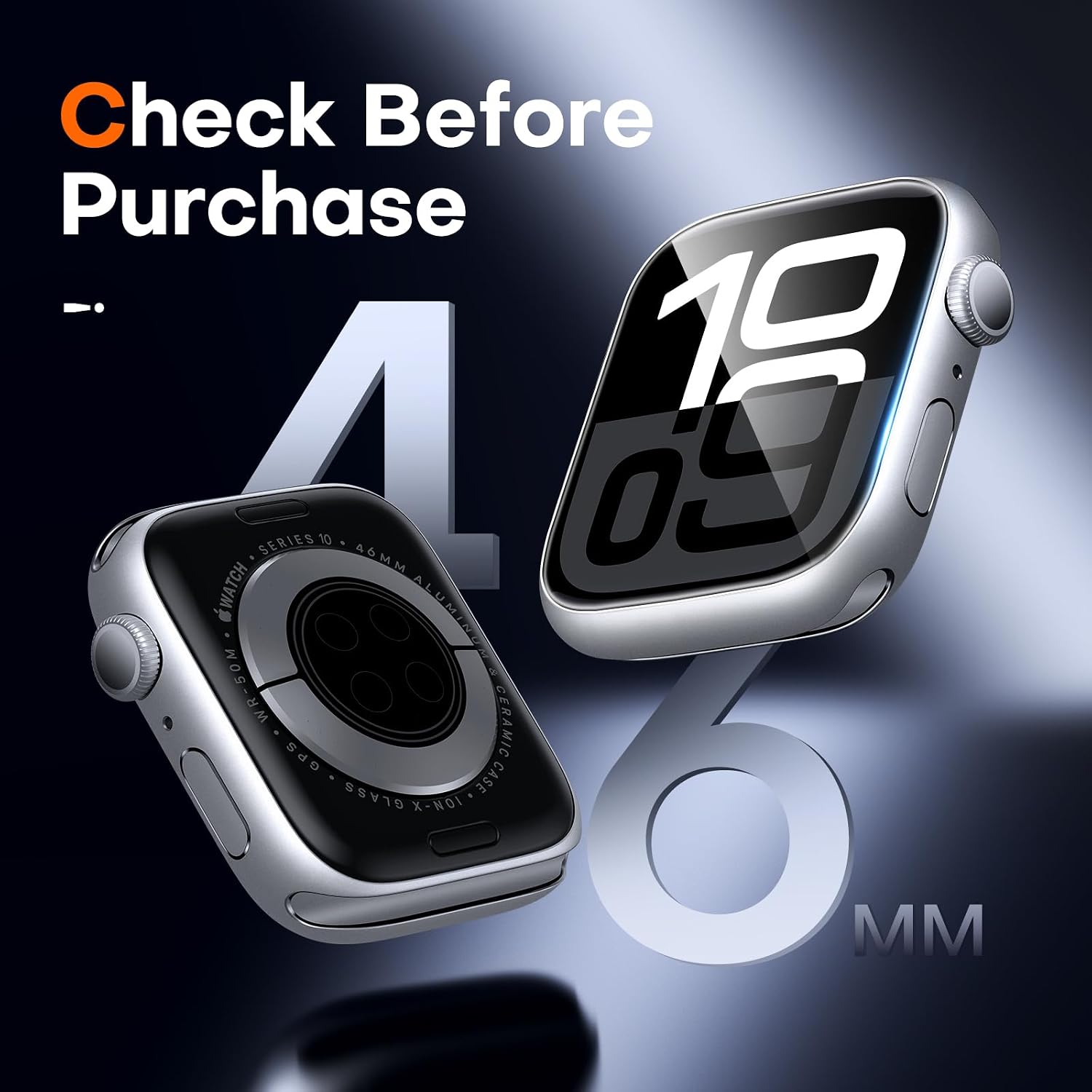 Thumbnail 3 de LϟK 8 Pack Self-Healing TPU Screen Protector for Apple Watch Series 11/10 46mm