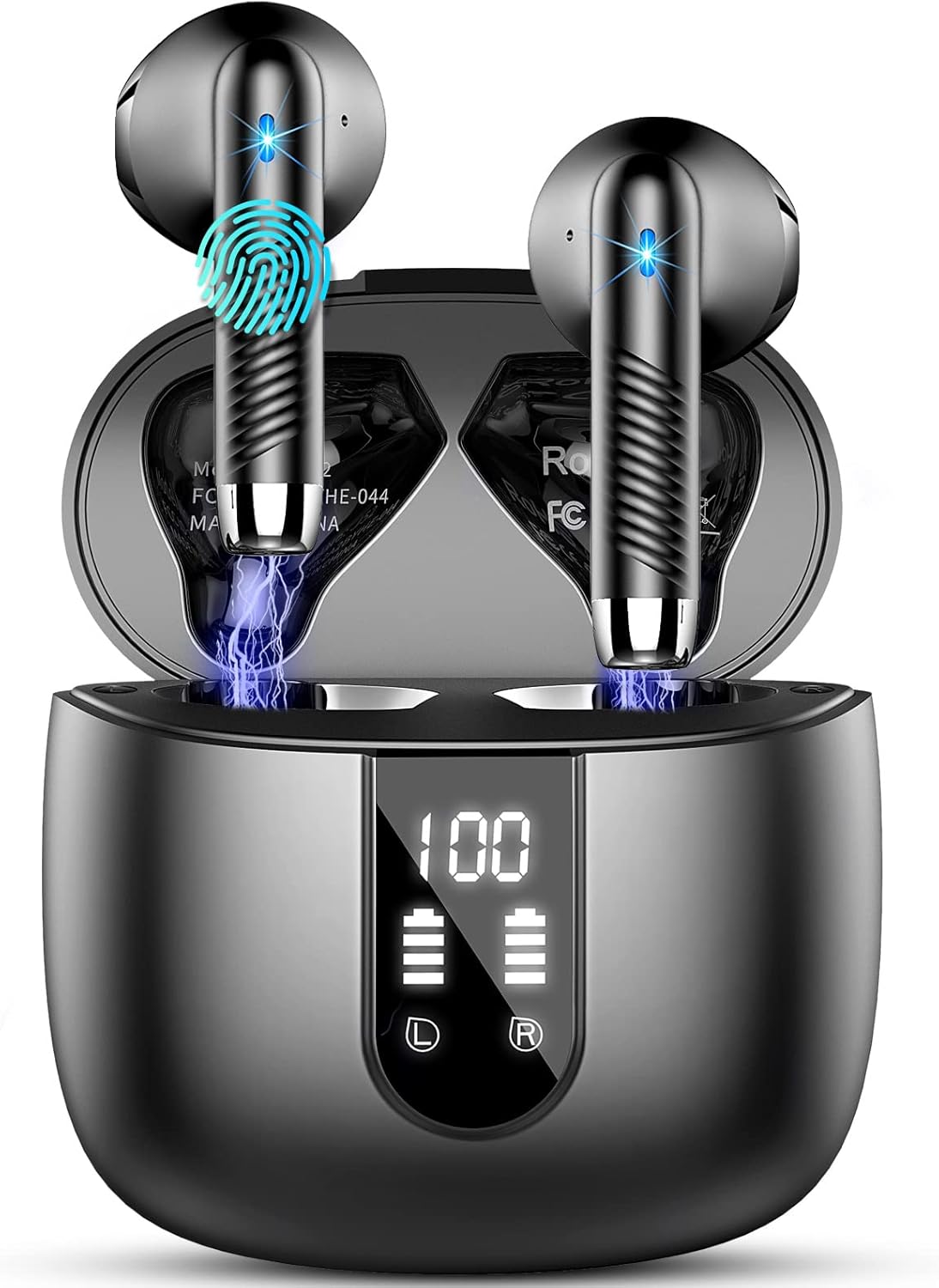 Detalle 2 de Drsaec Wireless Earbuds (Bluetooth 5.4) with 4 ENC mic, 56H battery & IP7 waterproof