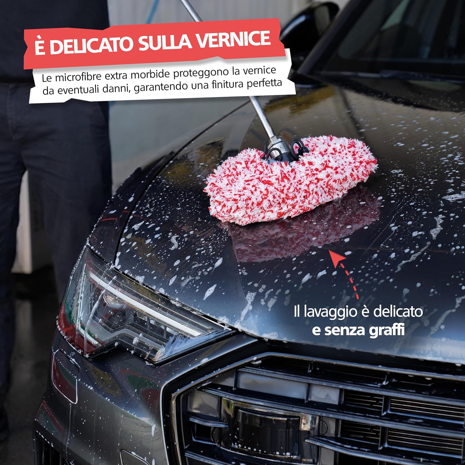Detalle de SPRINGER ZX1700: Copertura per Spazzole in Microfibra universale, assorbente e delicata sulla vernice