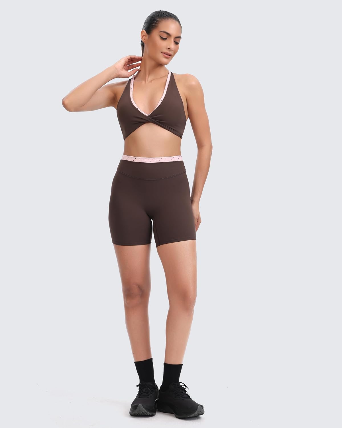 Thumbnail 4 de Aoxjox Women's Metamorph Sienna Twist Bra Yoga Crop Tank