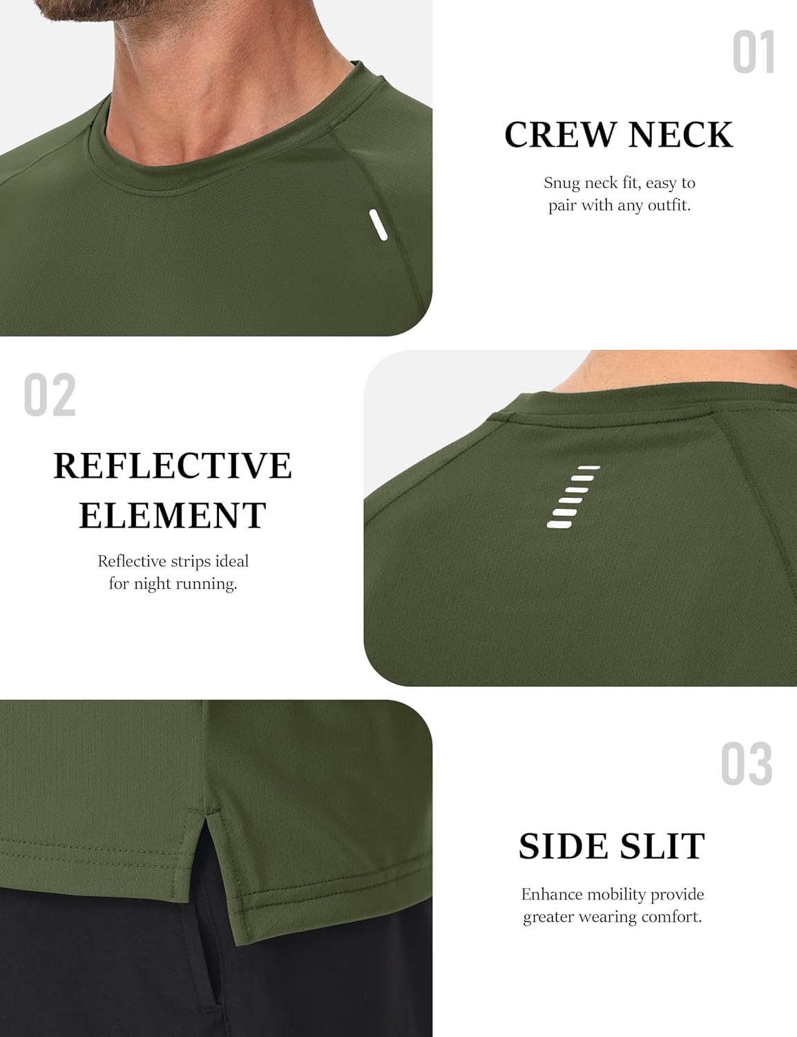 Thumbnail 4 de MAGCOMSEN quick dry gym shirt with mesh