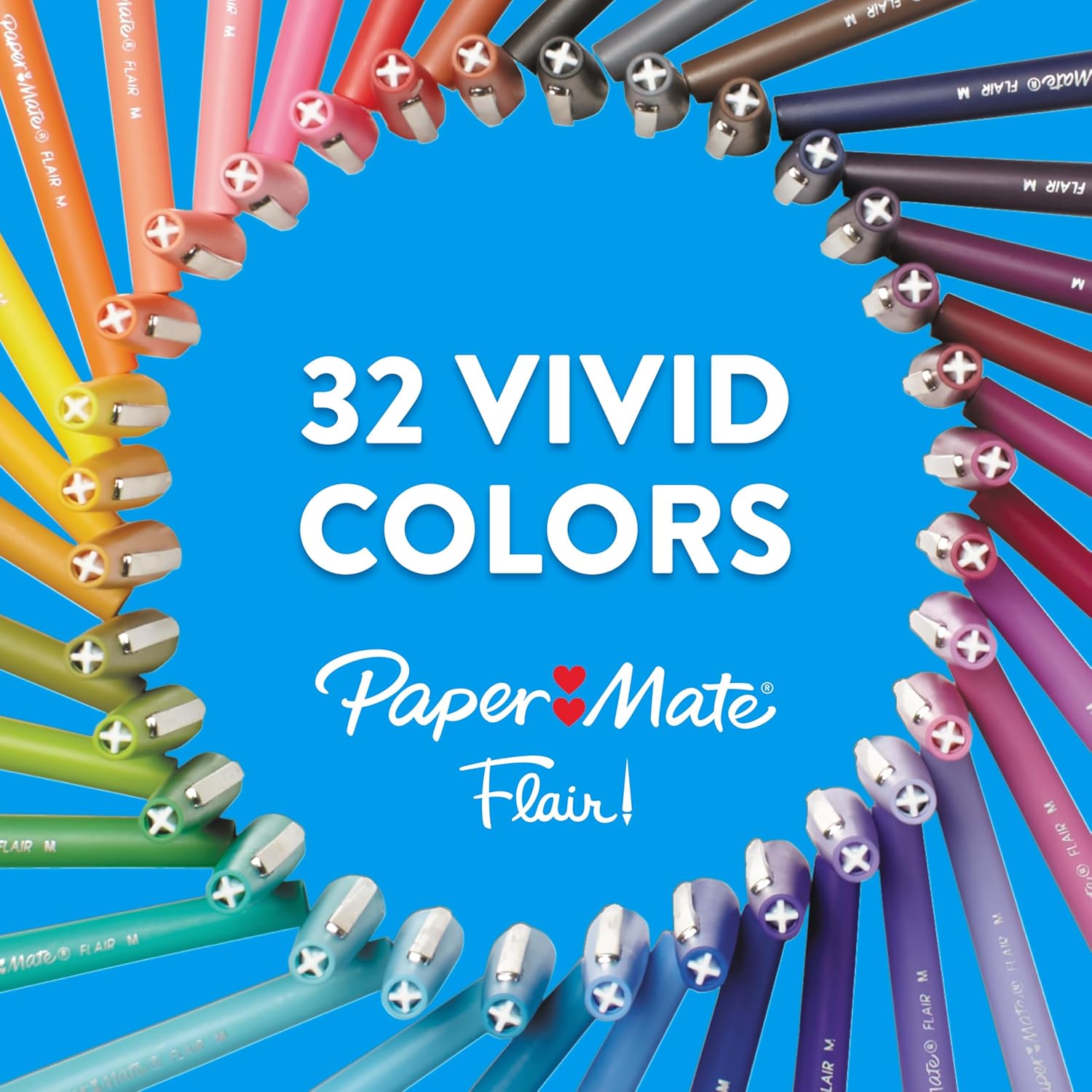 Detalle 2 de Paper Mate Flair Felt Tip Pens, Medium Point (0.7mm), 12-Count — Assorted Colors