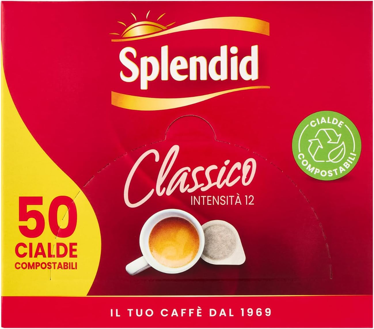 Detalle de Splendid Caffè in Cialde ESE – Intensità 12, 50 Cialde, Gusto Deciso e Aroma Tostato
