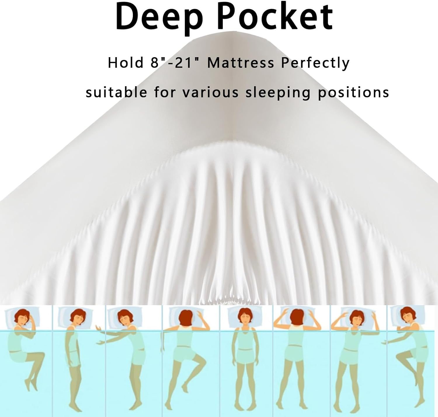 Detalle 2 de BETENWEL Queen Mattress Pad with Down Alternative Fill, Breathable, Deep Pocket