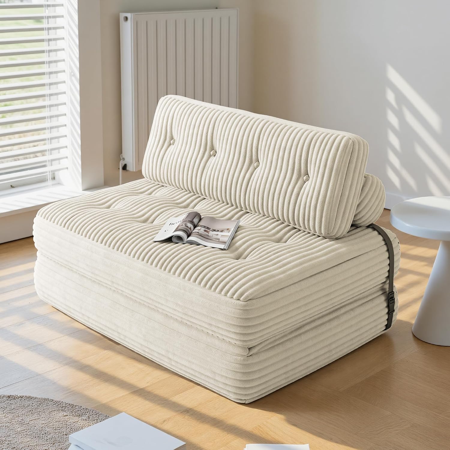 Detalle de Xbro AR33 slaapbank, inklapbaar, beige, 180 x 130 x 20 cm