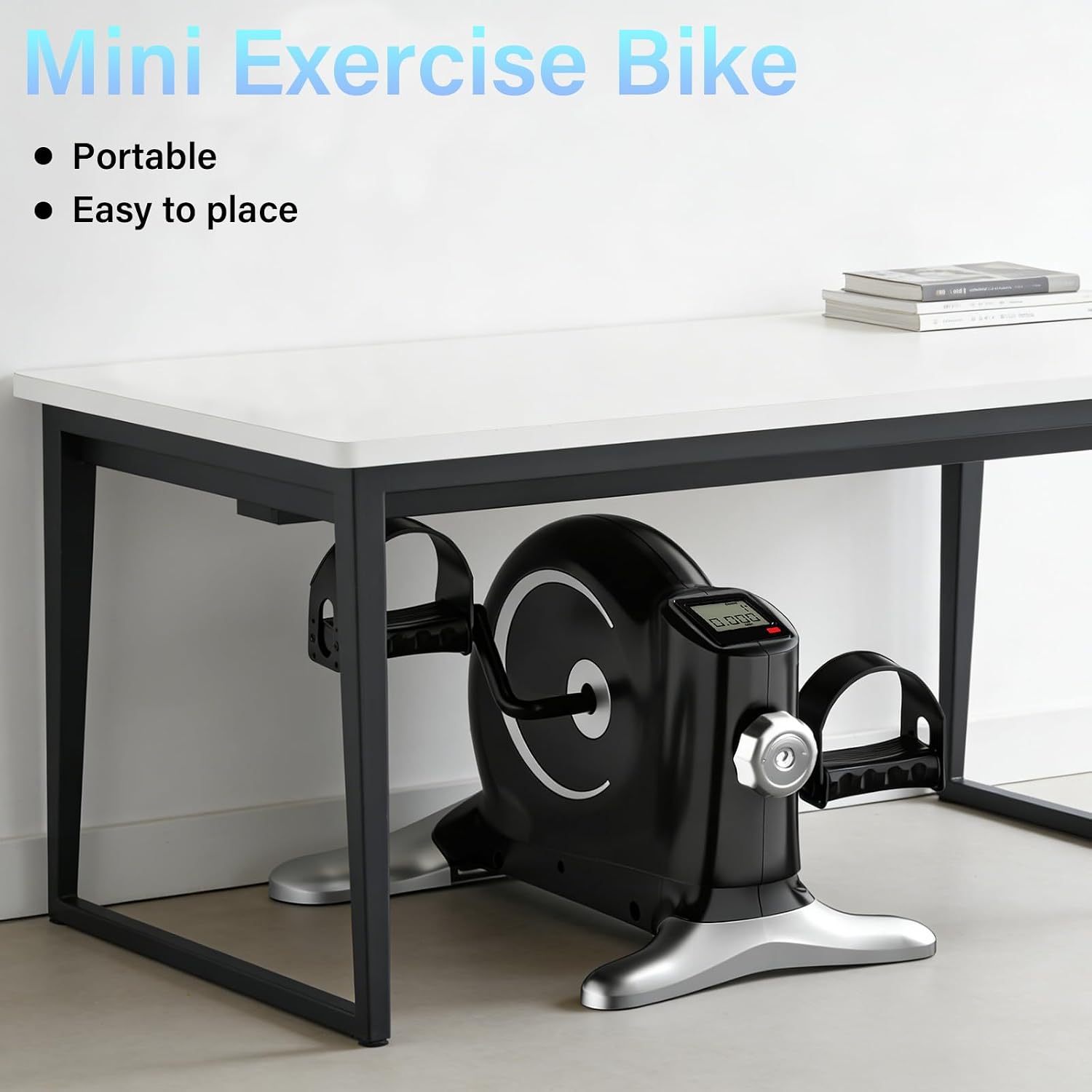 Detalle 2 de TODO Mini Exercise Bike Pedal Exerciser with LCD Monitor and Adjustable Resistance
