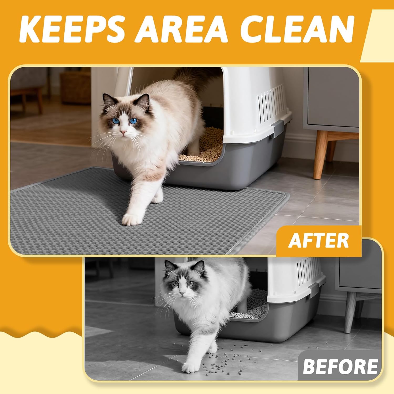 Thumbnail 6 de Pieviev Cat Litter Mat 76x61cm 🐾