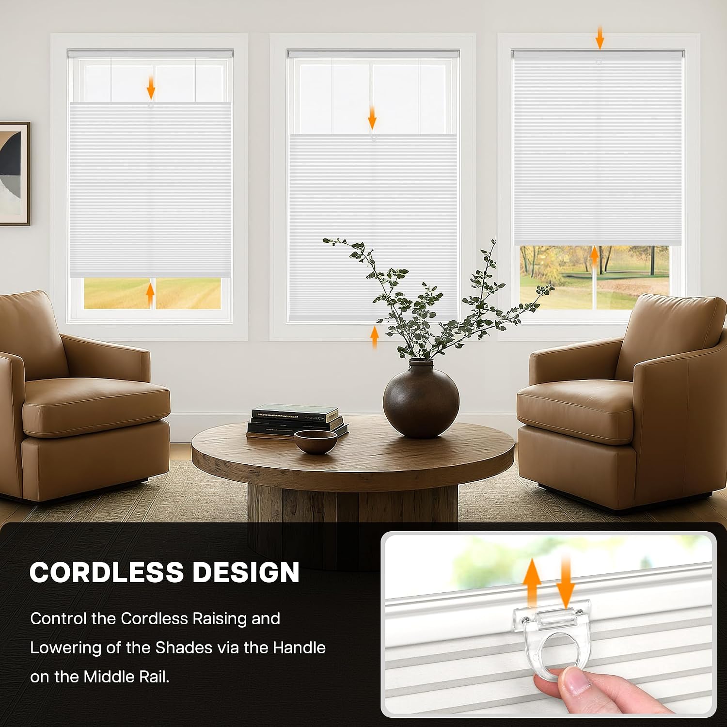 Detalle 2 de LazBlinds Cellular Shades, 32" x 64