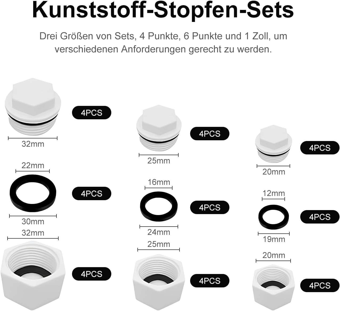 Detalle 2 de Cosswe Verschlusskappe Außengewinde 24er
