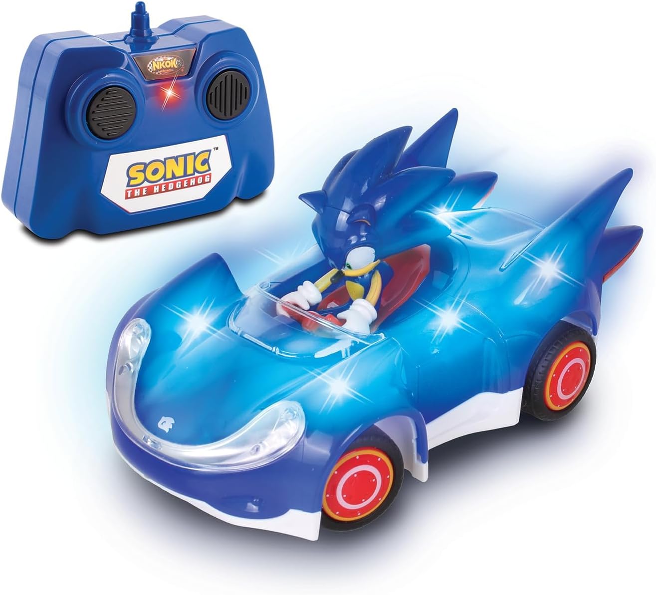 Detalle de NKOK 685 Sonic Glow Racer 1:28 Scale RC Car with Light-Up Panels