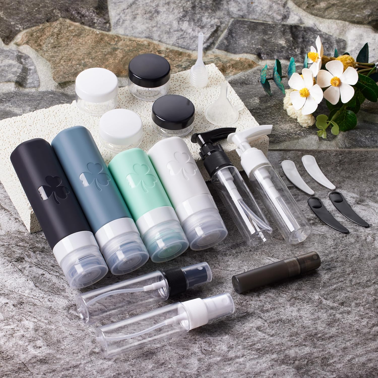 Thumbnail 5 de INSFIT 23-teiliges Reiseflaschen-Set (90 ml + 60 ml) – TSA-zugelassen, auslaufsicher, wiederverwendbar