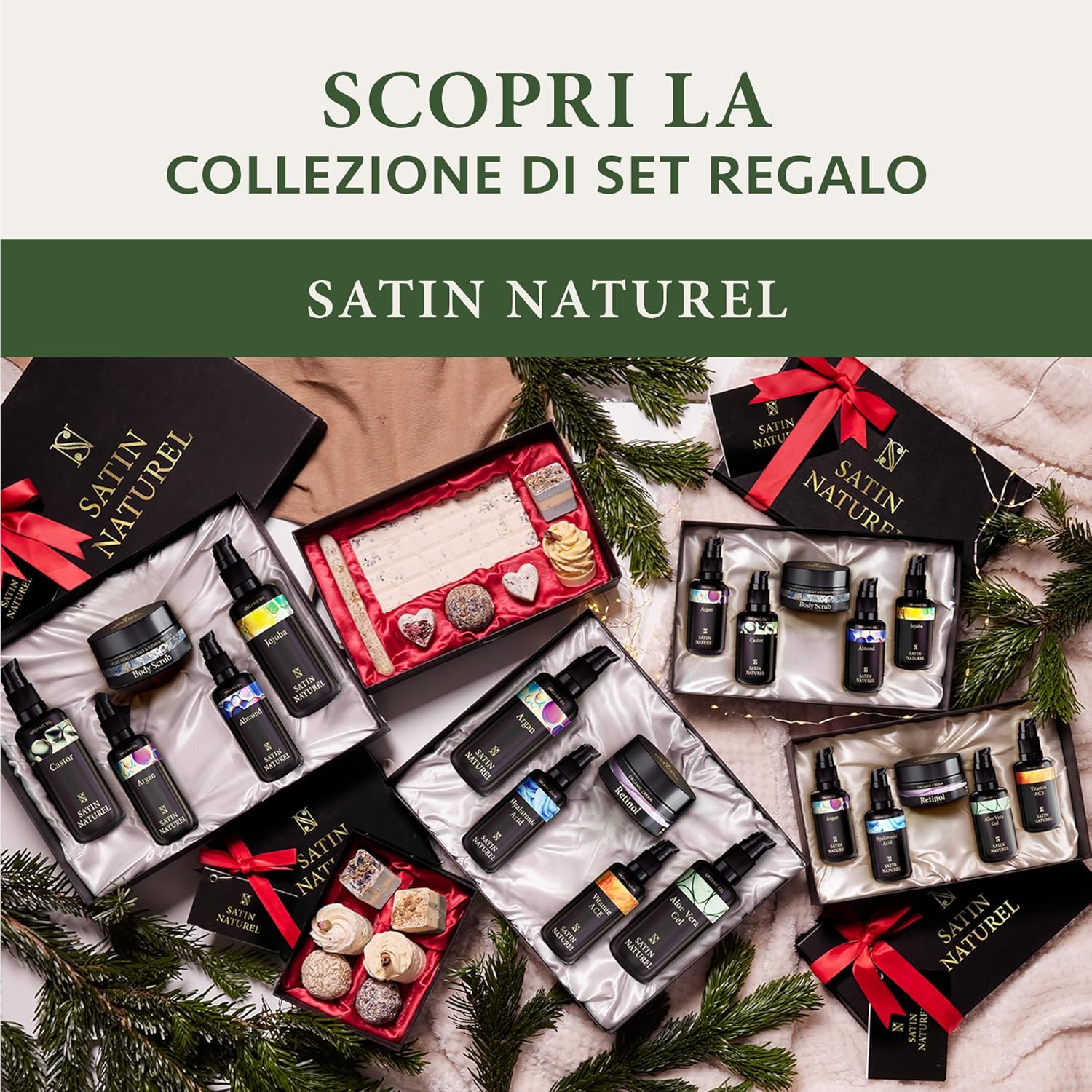 Thumbnail 6 de Satin Naturel Cofanetto Regalo Donna Premium – Sieri Viso vegan 3x30ml (Acido Ialuronico, Vitamina C, Retinolo)