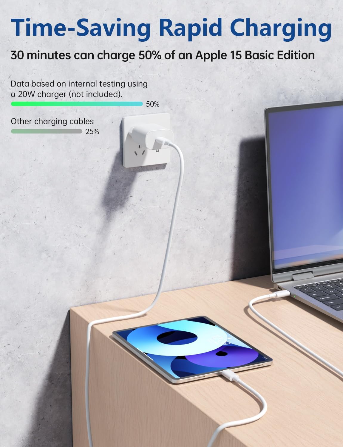 Thumbnail 2 de Cabepow 15ft USB-C to USB-C Cable